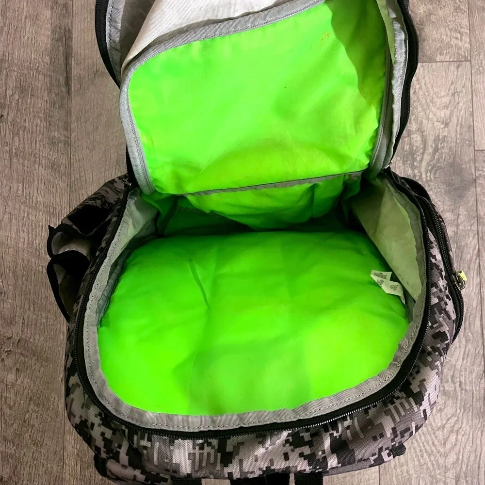 Under Armour Storm 1 Backpack Digital Camo Grey Black Neon Green Baseball Bag
